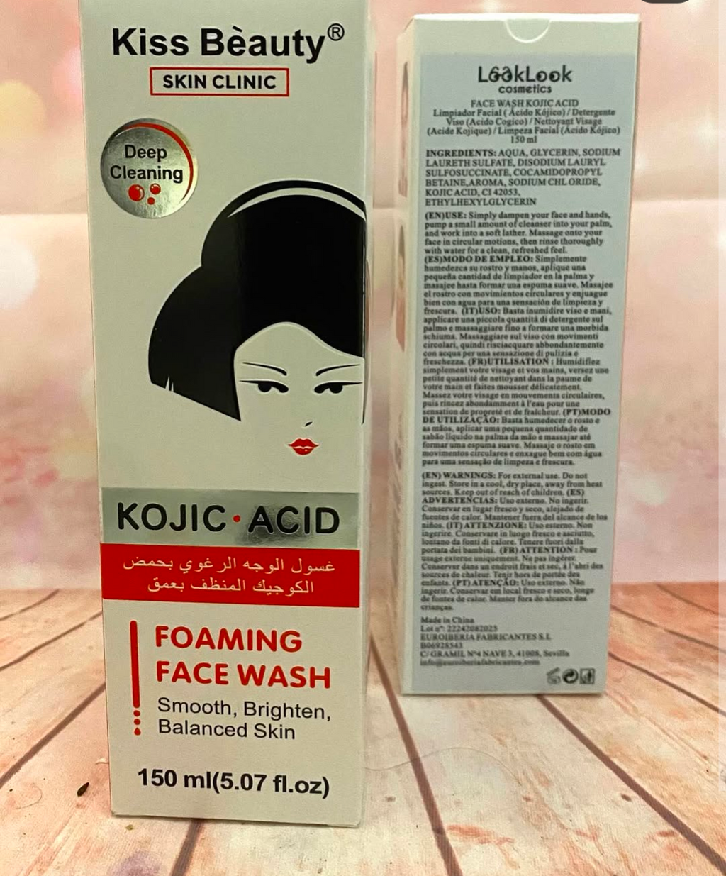 Limpiador facial espumoso ácido kojic