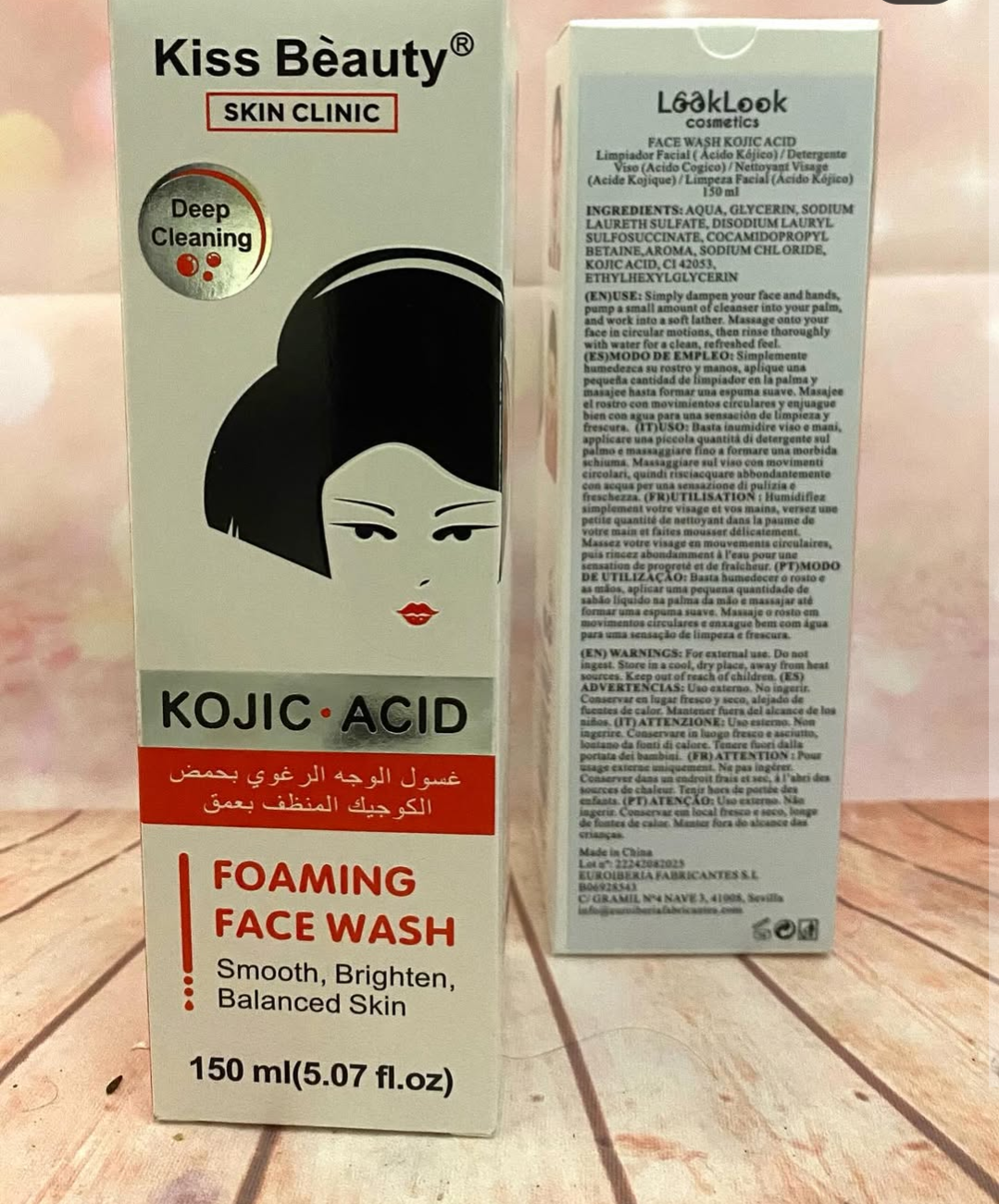 Limpiador facial espumoso ácido kojic