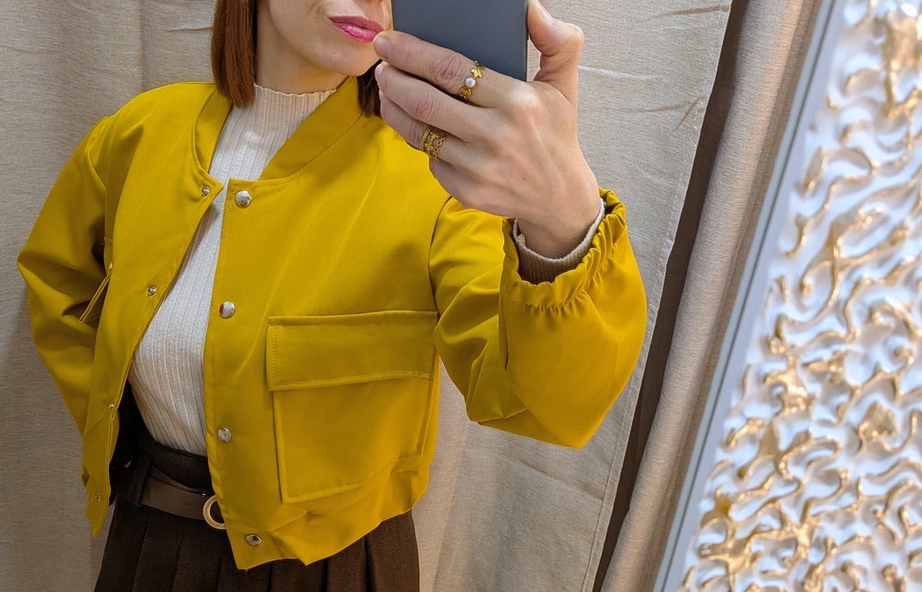 Cazadora bomber cuello Mao