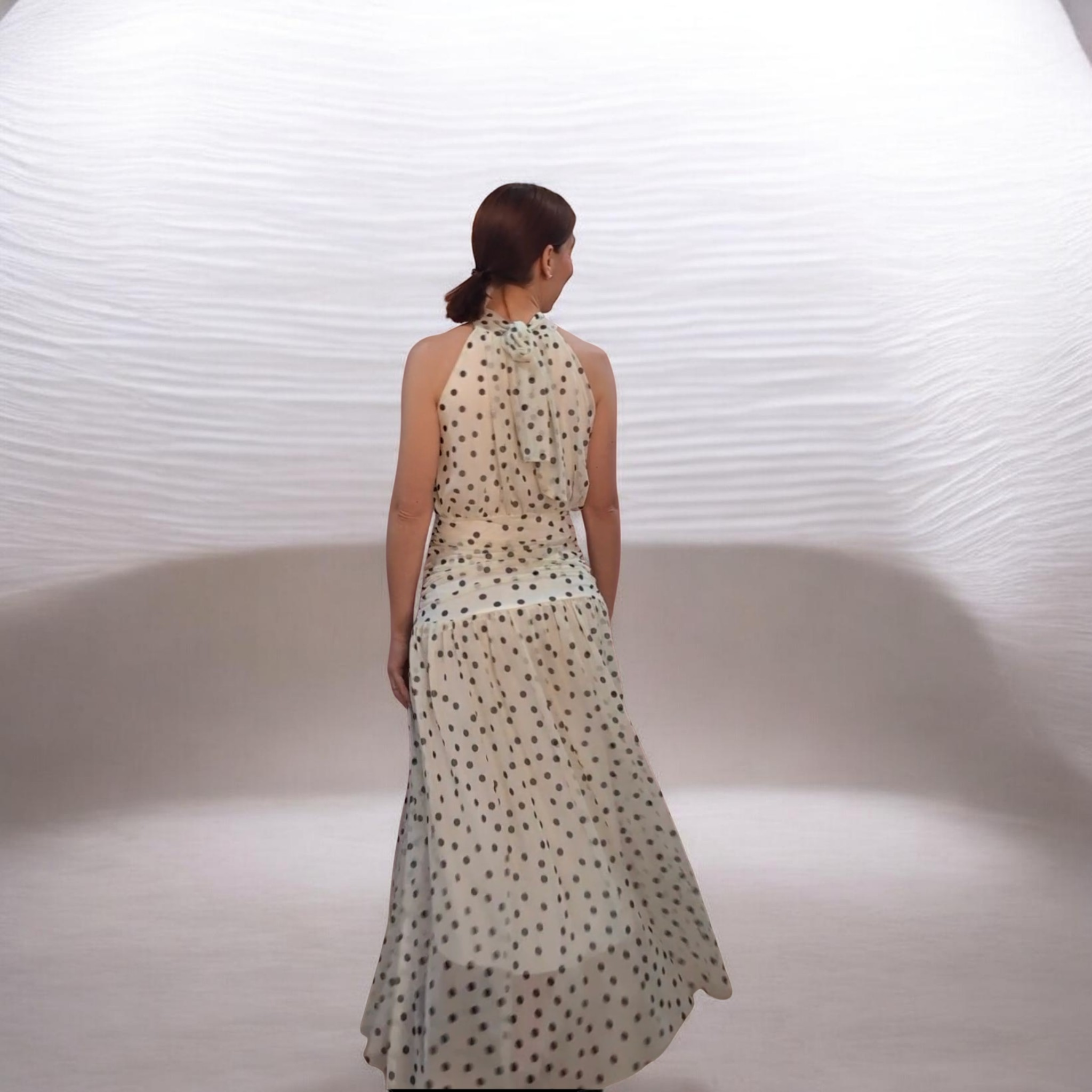 Vestido halter lunares