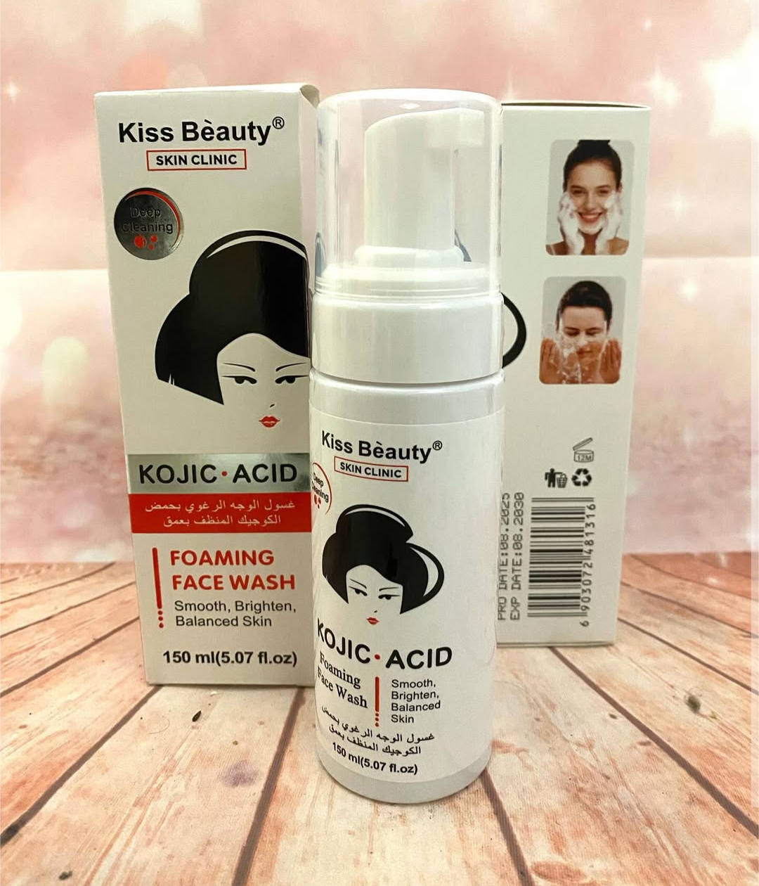 Limpiador facial espumoso ácido kojic