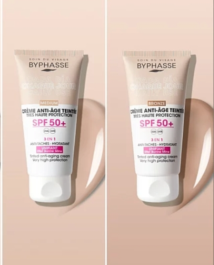 Crema facial Byphasse SPF50  Tono Bronze
