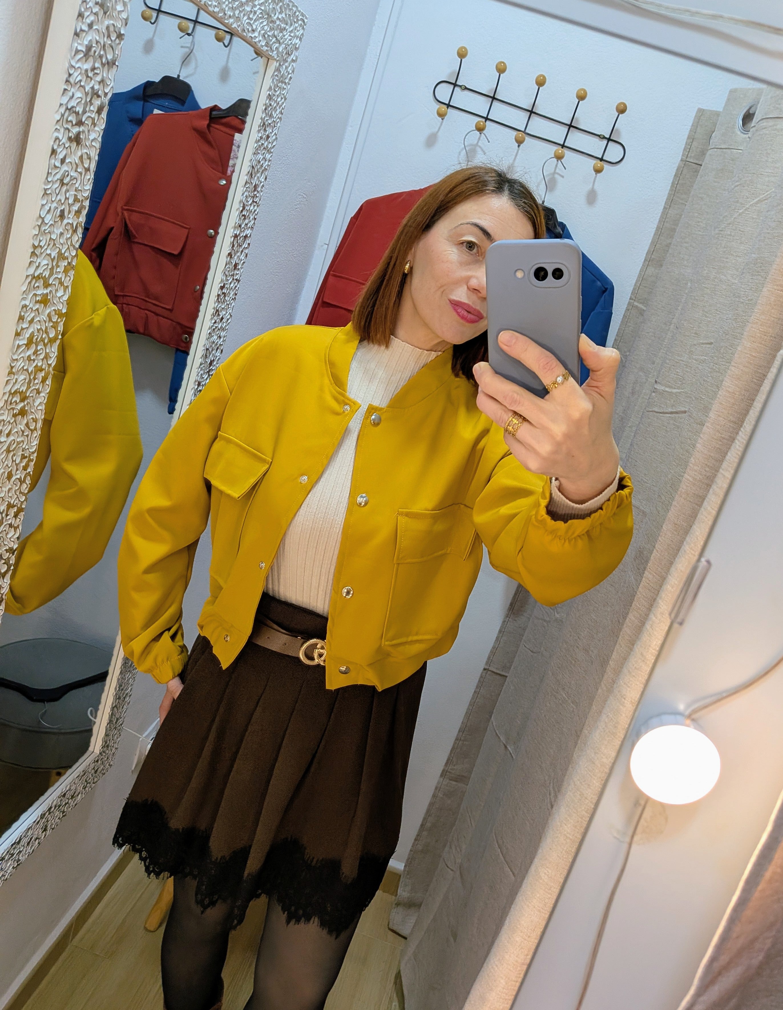 Cazadora bomber cuello Mao