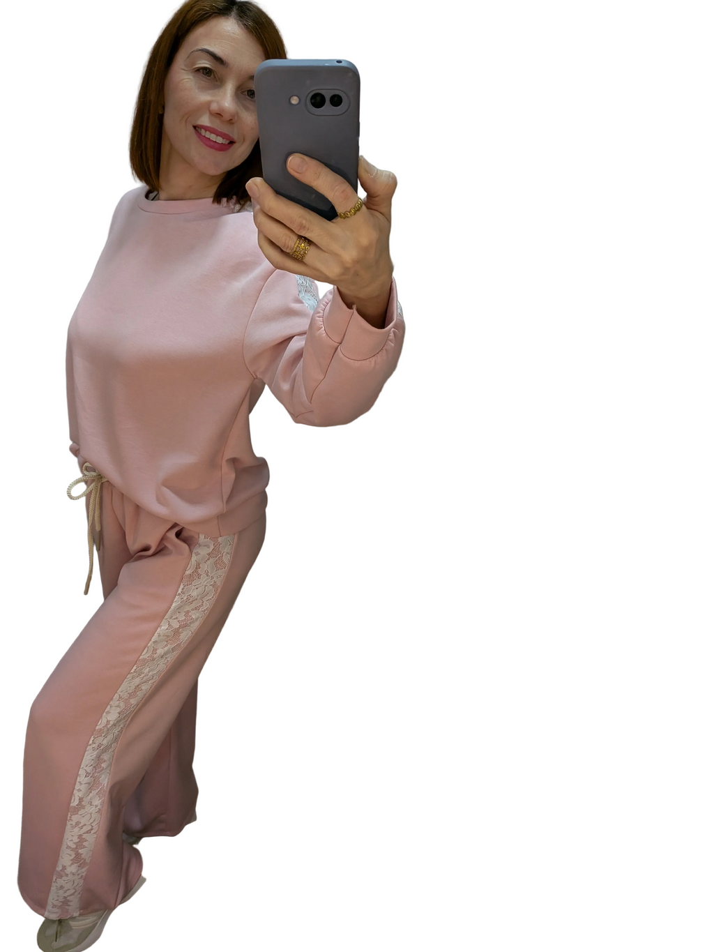 La modelo es, talla S-36
 Altura 1,70cm